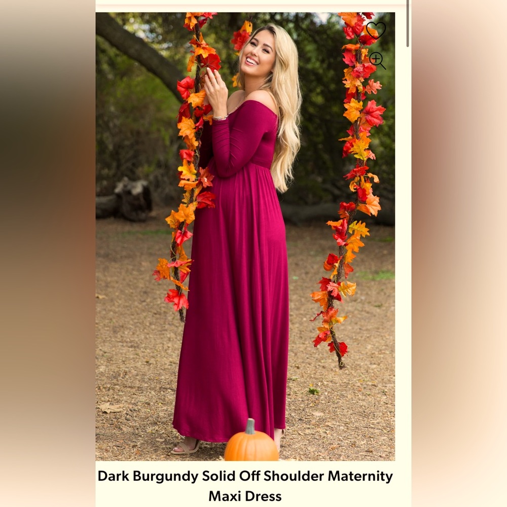 Dark Burgundy long sleeve maxi dress elastic and on off shoulder neckline.